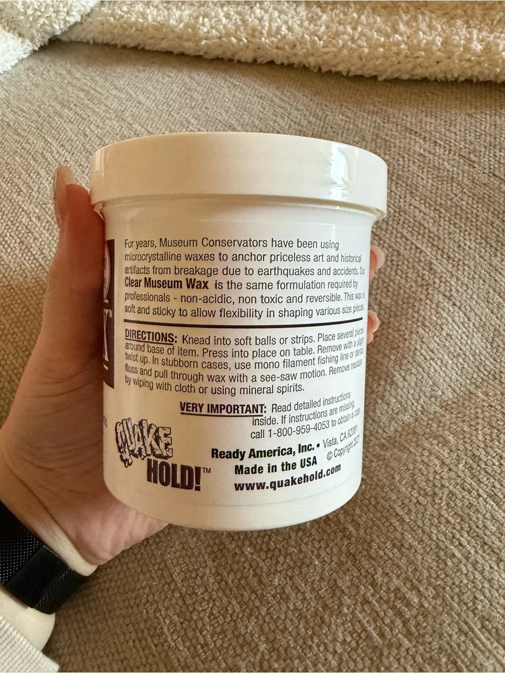 Crystalline Clear Anchoring Wax - White